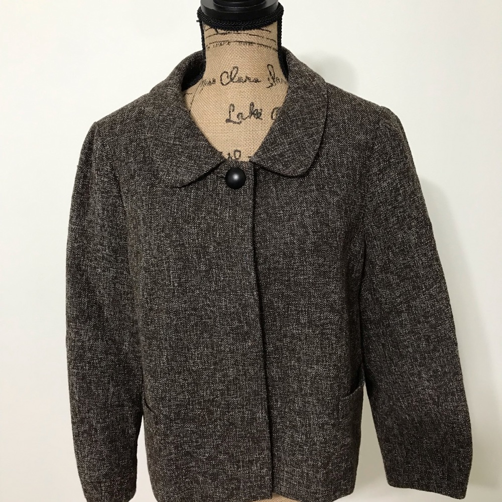 Banana Republic Tweed jacket Brown .size 14